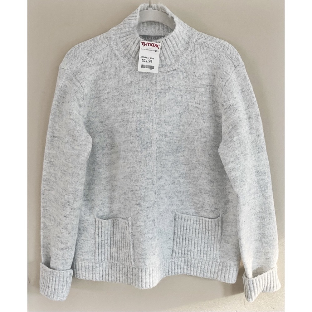 Marled Reunited Clothing grey mockneck sweater